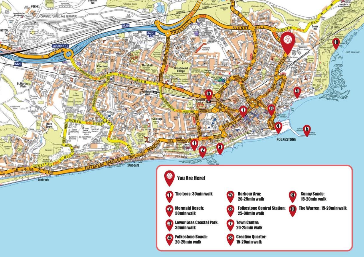 Bijou Annexe, Sea View, Private Entrance & Parking - Folkestone 호텔 외부 사진